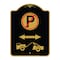 Signmission No Parking-Tow Away Zone W/ Graphic, Black & Gold Aluminum Sign, 18" x 24", BG-1824-23793 A-DES-BG-1824-23793 - alternate 1